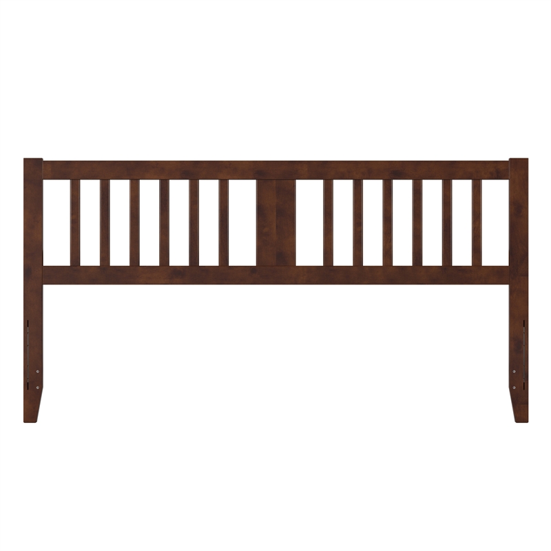 AFI Finley King Slatted Solid Wood Headboard in Walnut
