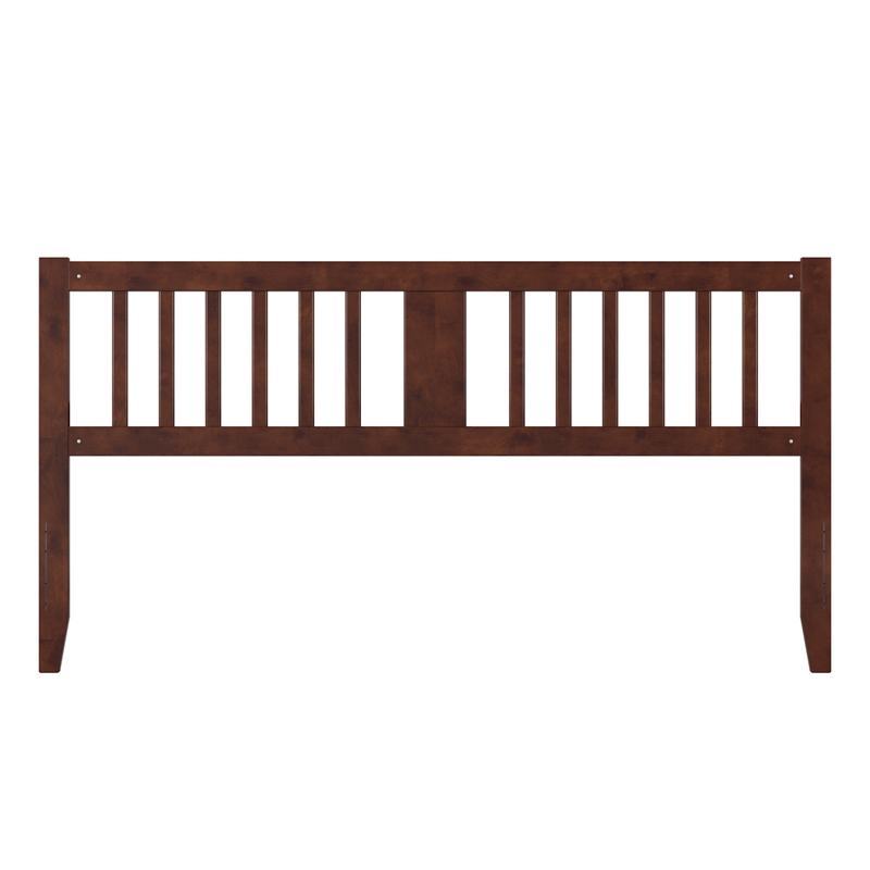 AFI Finley King Slatted Solid Wood Headboard in Walnut