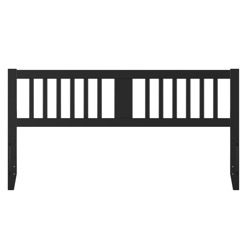 AFI Finley King Slatted Solid Wood Headboard in Black