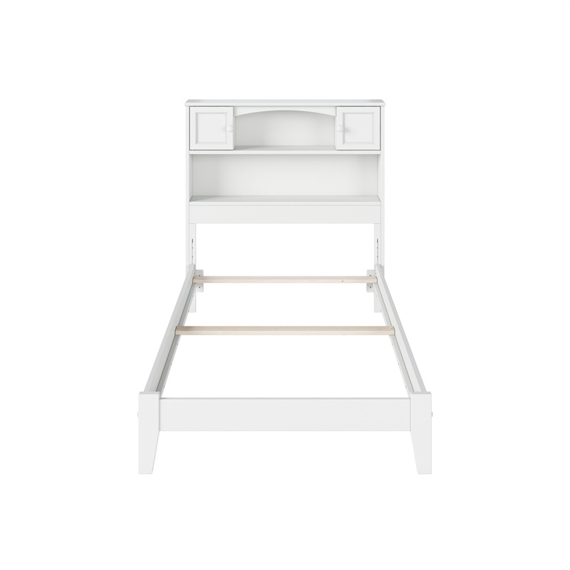 Denver Twin XL Wood Foundation Bed in White