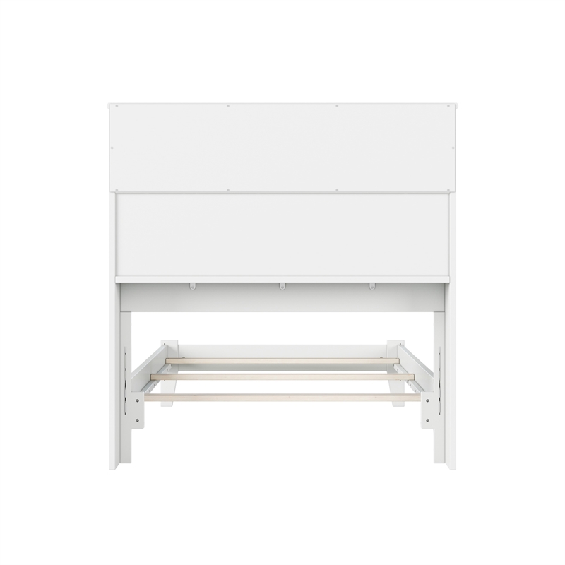 Denver Twin XL Wood Foundation Bed in White