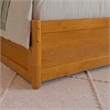 Denver Full Wood Platform Bed with Storage Drawers in Light Toffee