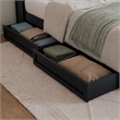 Denver Full Wood Platform Bed with Storage Drawers in Black