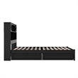 Denver Full Wood Platform Bed with Storage Drawers in Black