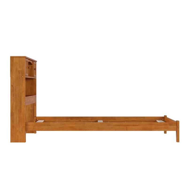 Denver Twin XL Wood Foundation Bed in Light Toffee