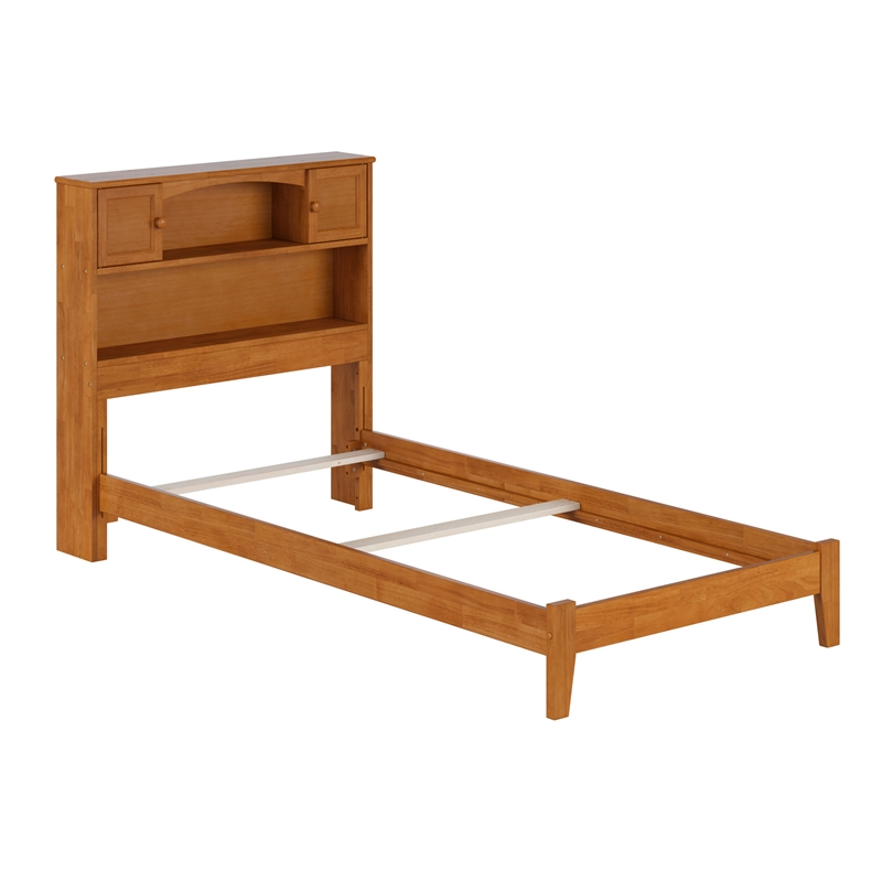 Denver Twin XL Wood Foundation Bed in Light Toffee