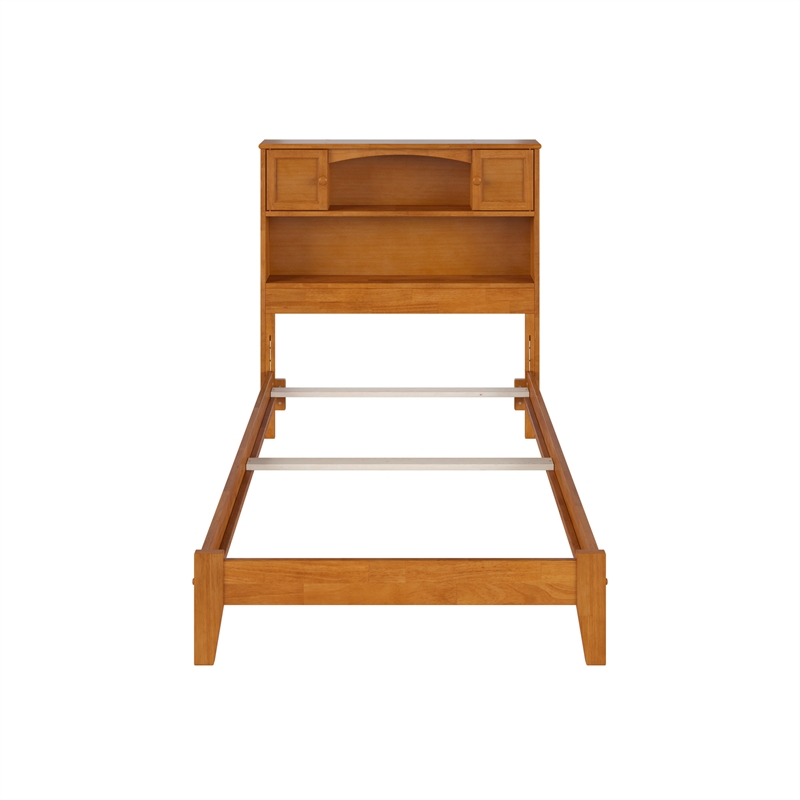 Denver Twin XL Wood Foundation Bed in Light Toffee