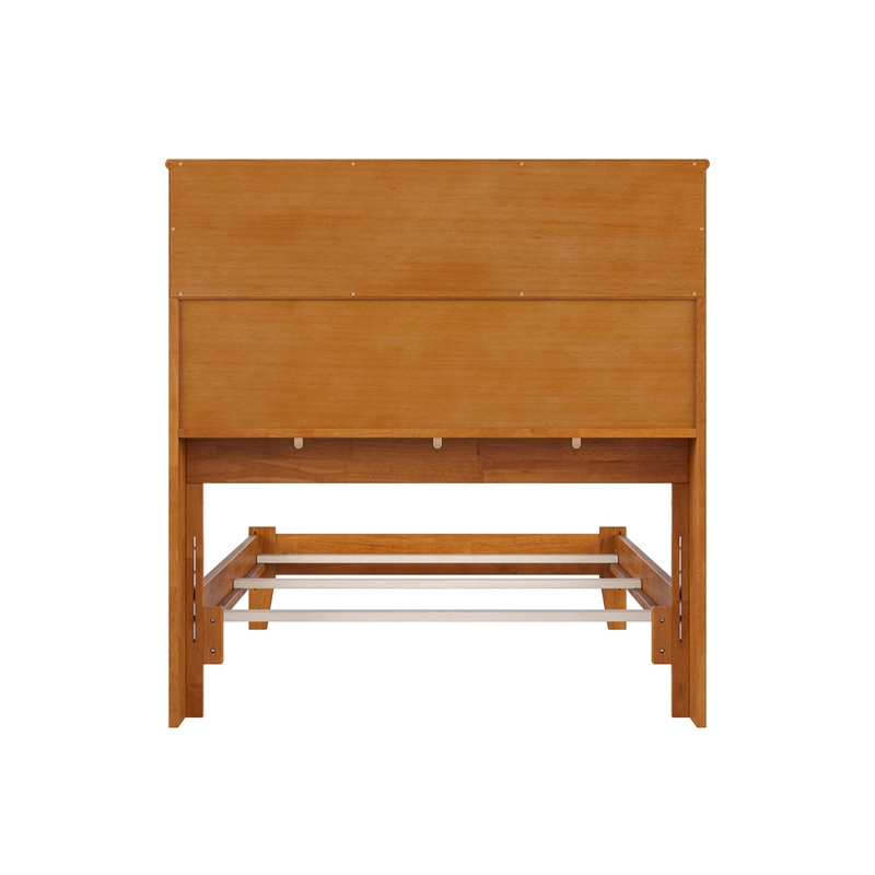 Denver Twin XL Wood Foundation Bed in Light Toffee