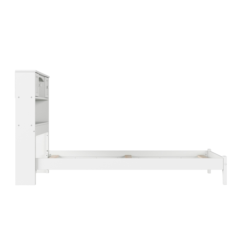 Denver Twin Wood Foundation Bed in White