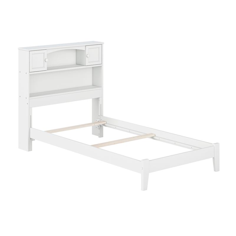 Denver Twin Wood Foundation Bed in White