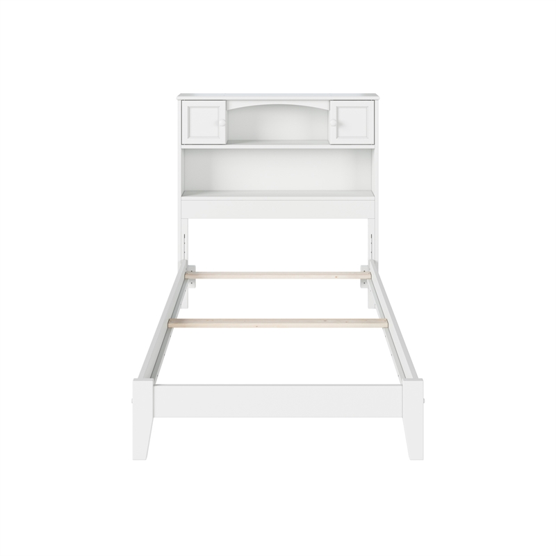 Denver Twin Wood Foundation Bed in White