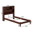 Denver Twin Wood Foundation Bed in Walnut