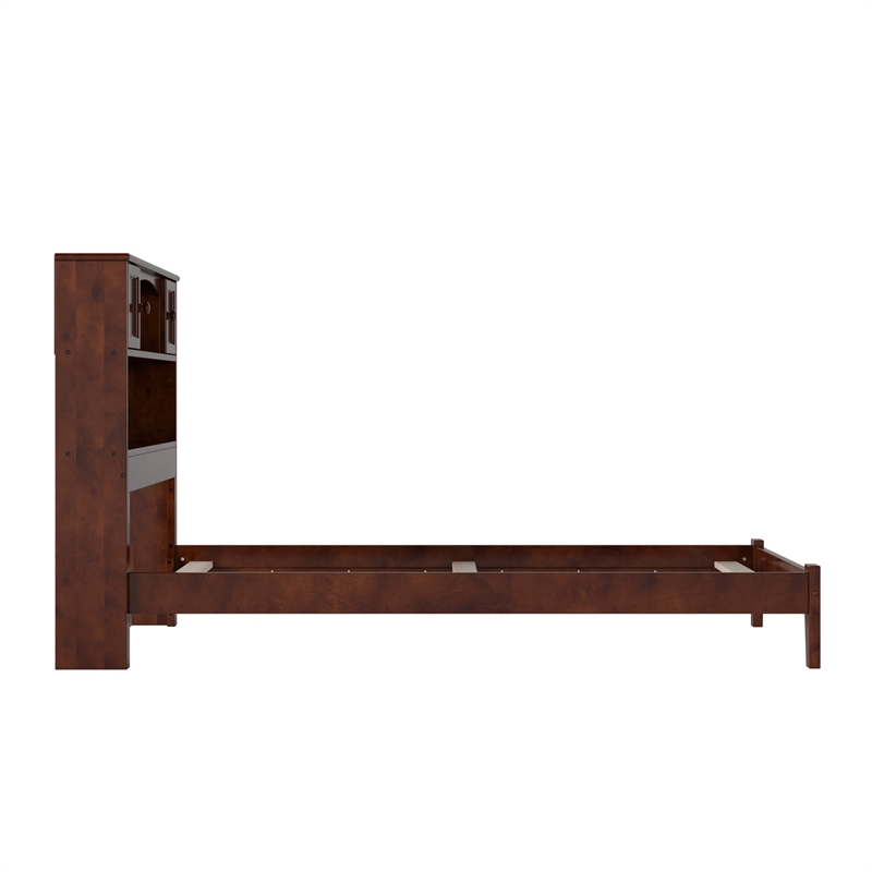 Denver Twin Wood Foundation Bed in Walnut