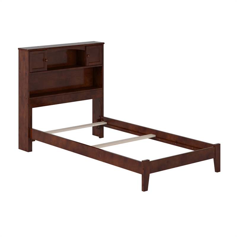 Denver Twin Wood Foundation Bed in Walnut