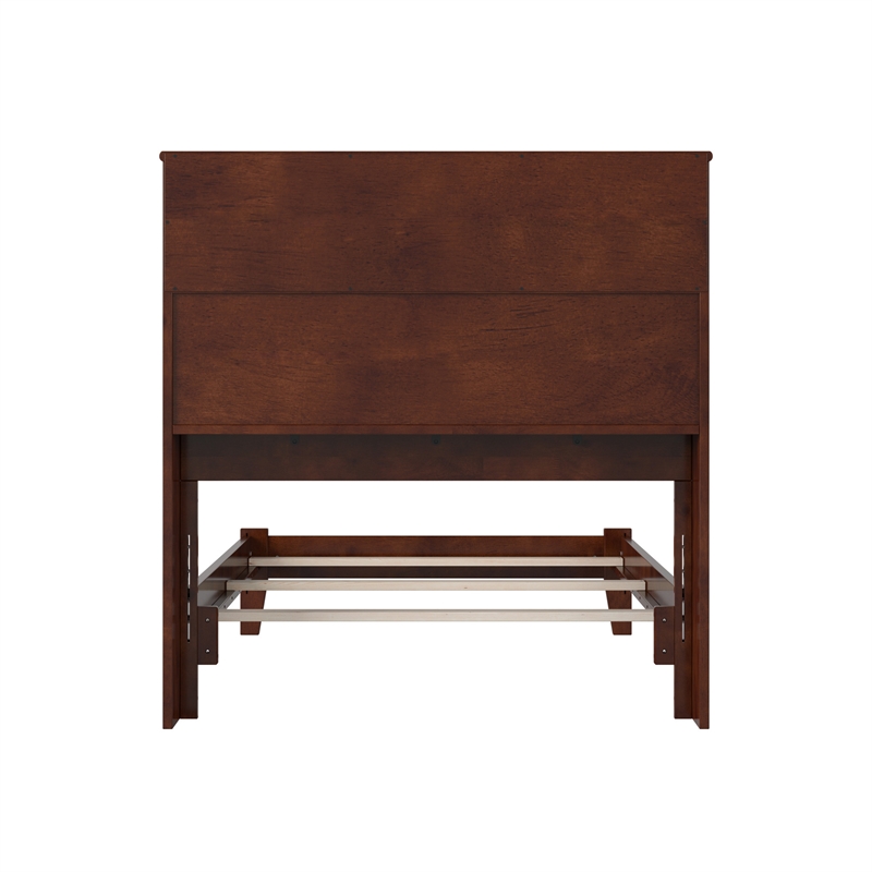 Denver Twin Wood Foundation Bed in Walnut