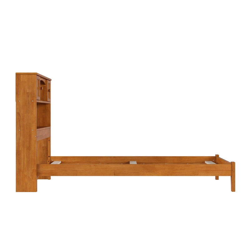 Denver Twin Wood Foundation Bed in Light Toffee