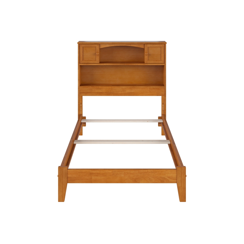 Denver Twin Wood Foundation Bed in Light Toffee
