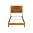 Denver Twin Wood Foundation Bed in Light Toffee