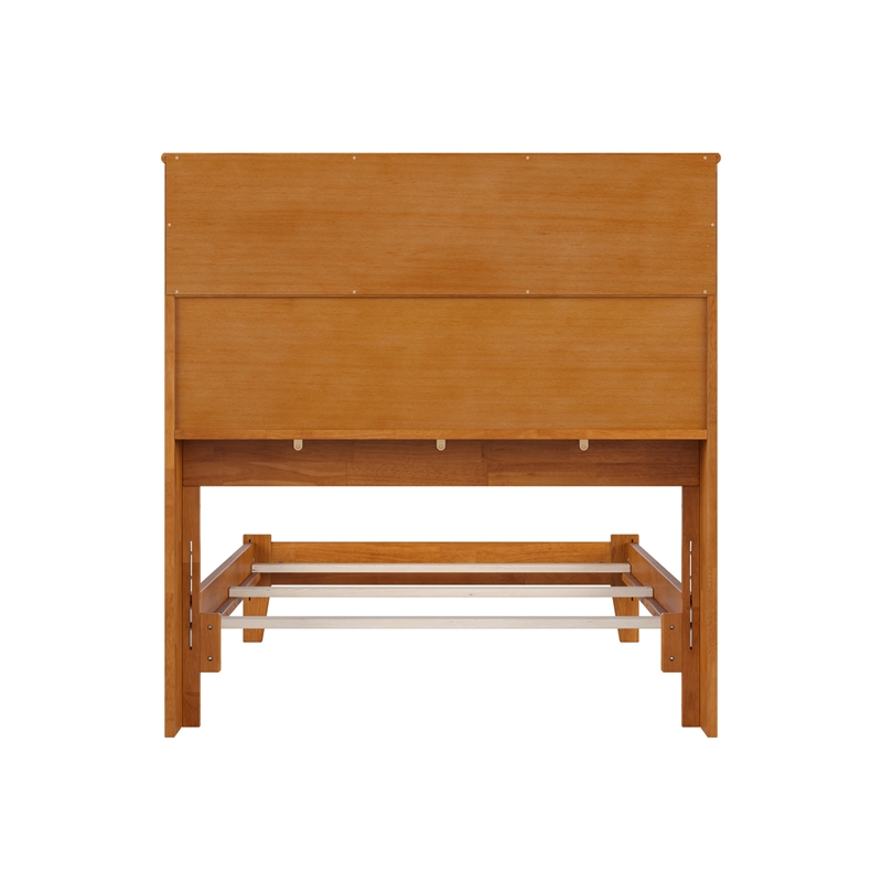 Denver Twin Wood Foundation Bed in Light Toffee
