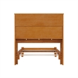 Denver Twin Wood Foundation Bed in Light Toffee