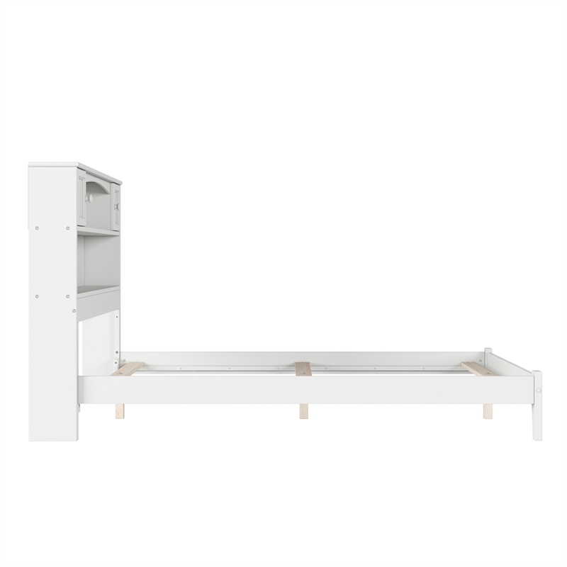 Denver Full Wood Foundation Bed in White