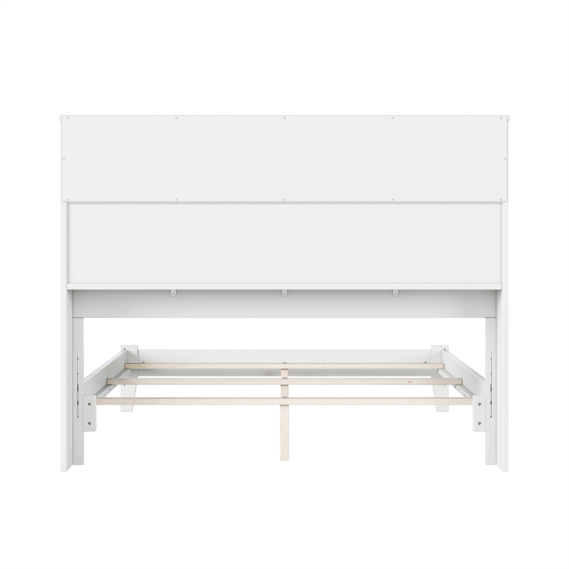 Denver Full Wood Foundation Bed in White