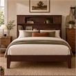 Denver Full Wood Foundation Bed in Walnut