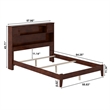 Denver Full Wood Foundation Bed in Walnut
