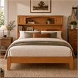 Denver Full Wood Foundation Bed in Light Toffee