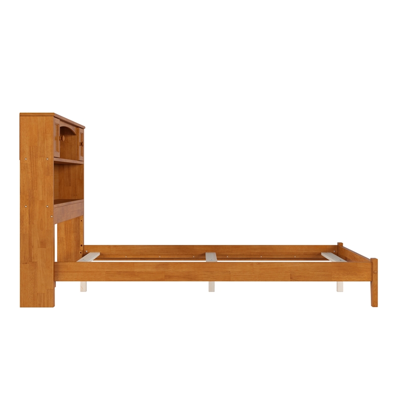 Denver Full Wood Foundation Bed in Light Toffee
