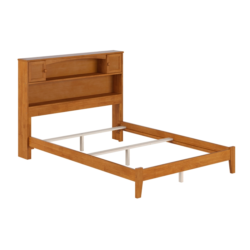 Denver Full Wood Foundation Bed in Light Toffee