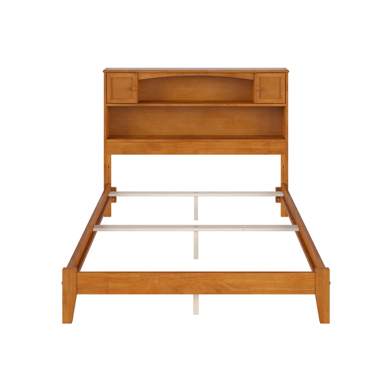 Denver Full Wood Foundation Bed in Light Toffee