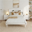 Denver Full Wood Platform Bed in White