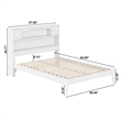 Denver Full Wood Platform Bed in White