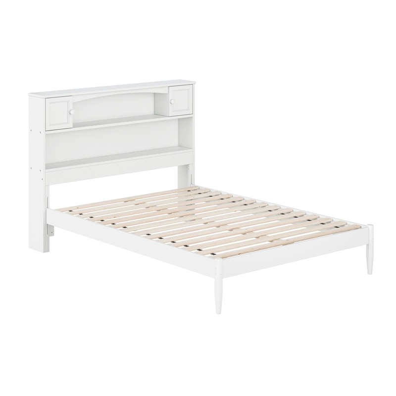 Denver Full Wood Platform Bed in White