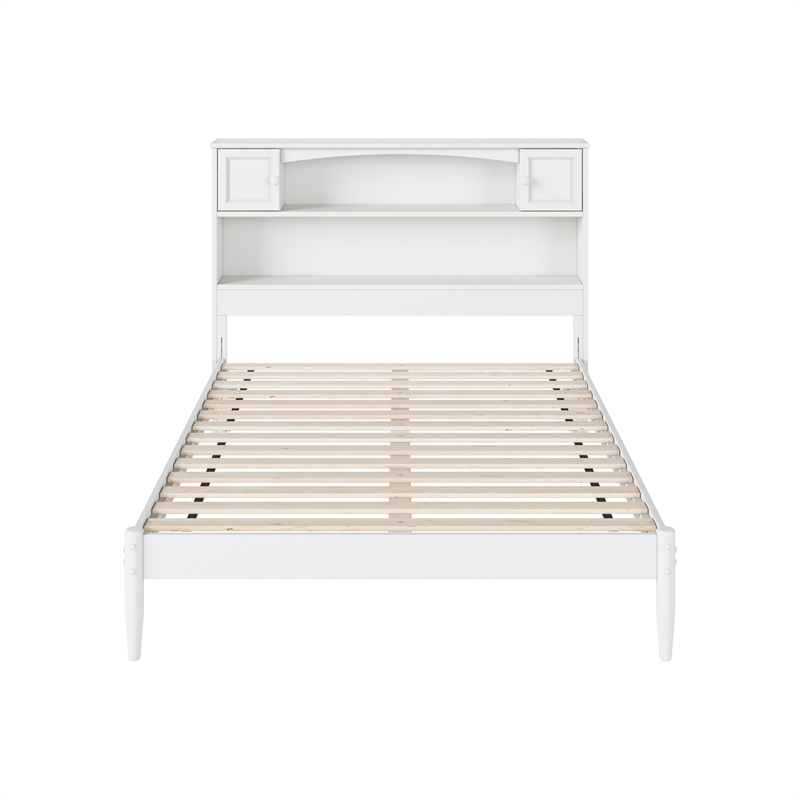 Denver Full Wood Platform Bed in White
