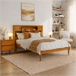 Denver Full Wood Platform Bed in Light Toffee