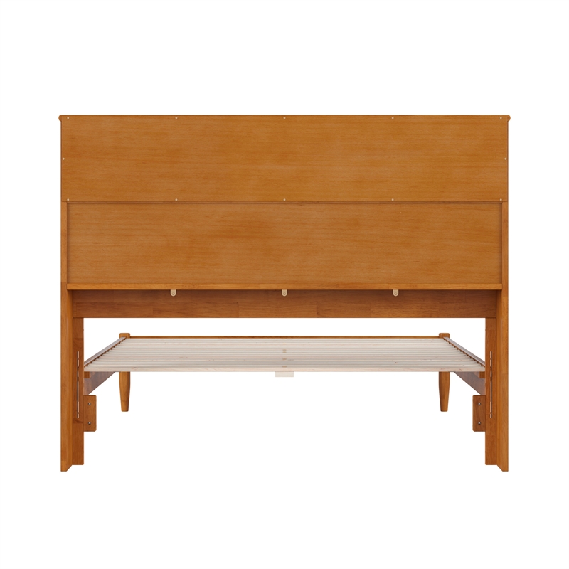 Denver Full Wood Platform Bed in Light Toffee