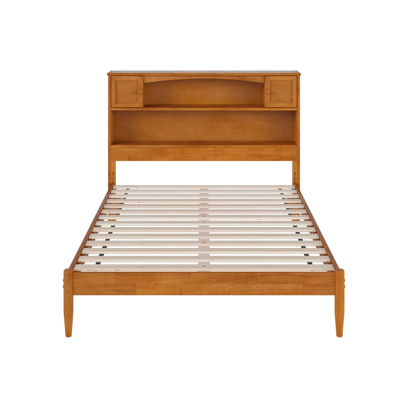 Denver Full Wood Platform Bed in Light Toffee