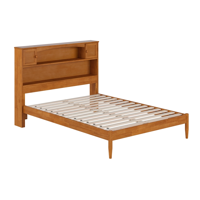 Denver Full Wood Platform Bed in Light Toffee