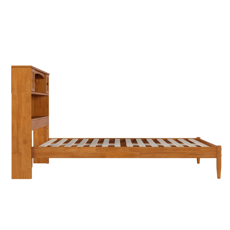 Denver Full Wood Platform Bed in Light Toffee