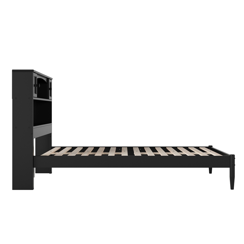 Denver Full Wood Platform Bed in Black