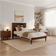 Denver Twin XL Wood Platform Bed in Walnut