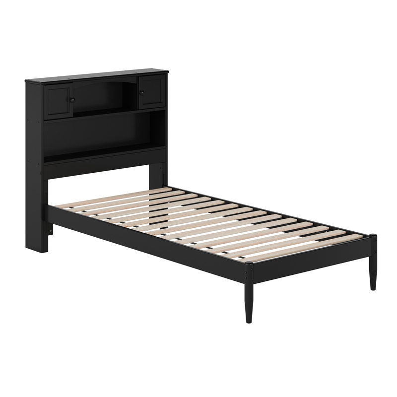 Denver Twin XL Wood Platform Bed in Black
