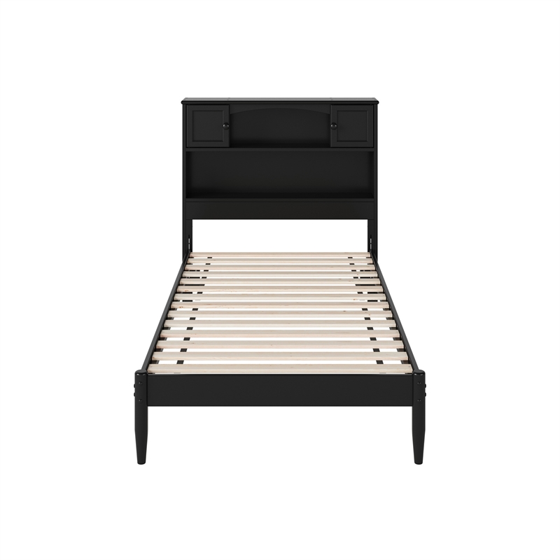 Denver Twin XL Wood Platform Bed in Black