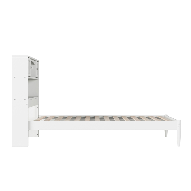 Denver Twin Wood Platform Bed in White