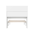 Denver Twin Wood Platform Bed in White