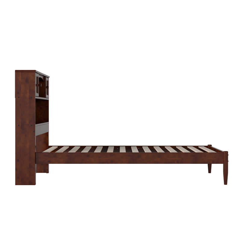 Denver Twin Wood Platform Bed in Walnut
