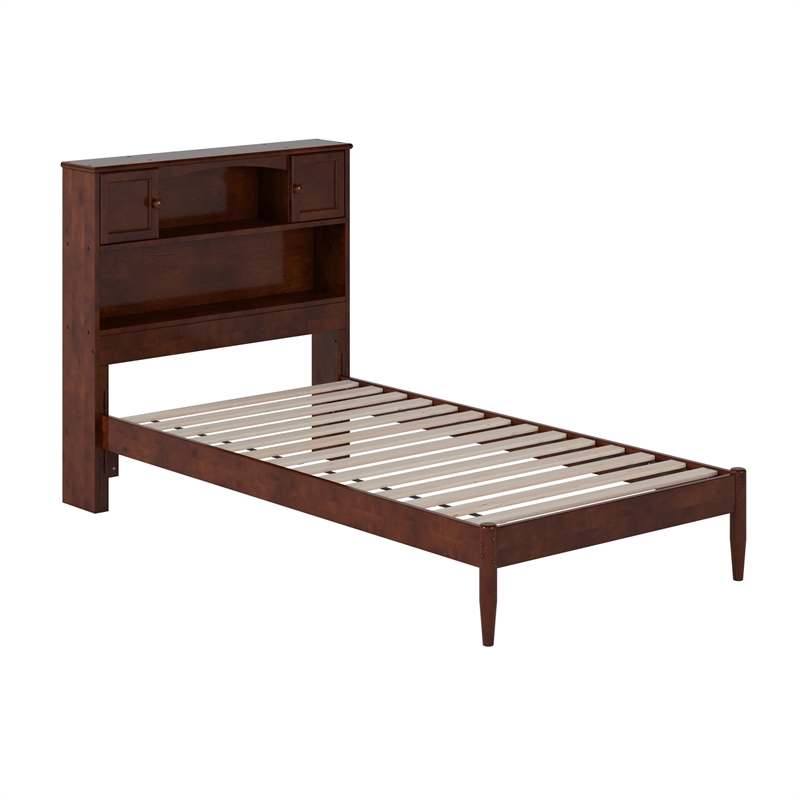 Denver Twin Wood Platform Bed in Walnut
