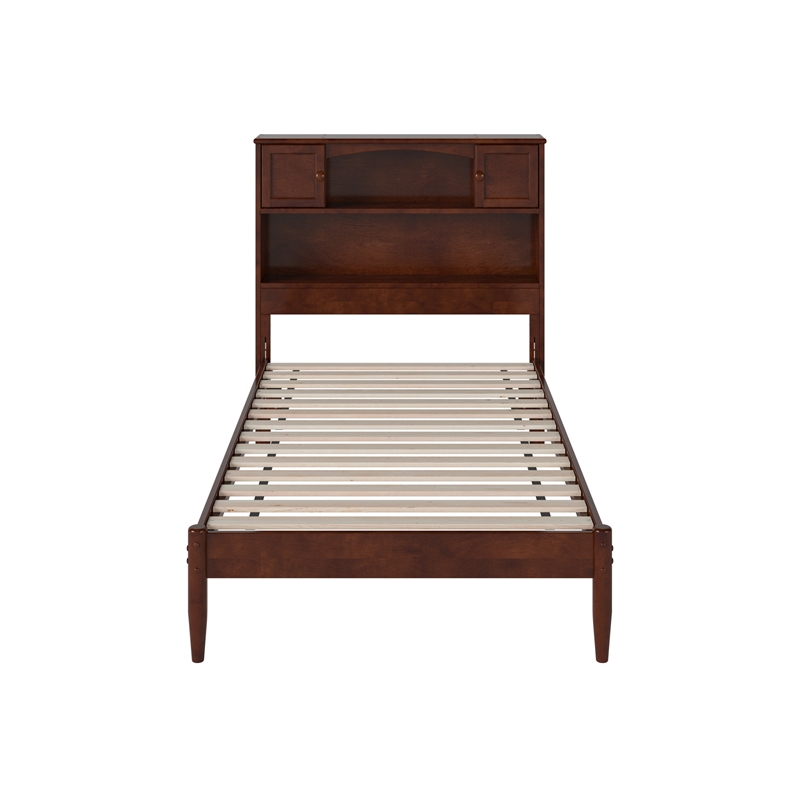 Denver Twin Wood Platform Bed in Walnut
